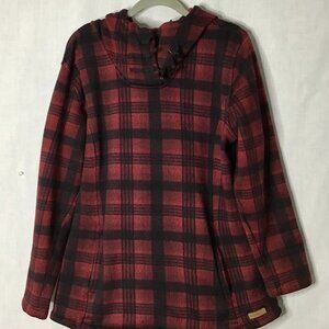 Powder River Outfitters Womens Checkered Hooded Jacket Size XXL - Polyester